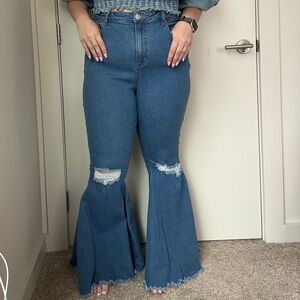 A Beautiful Soul (now Arula) Blue Flare Jeans with Star Patter